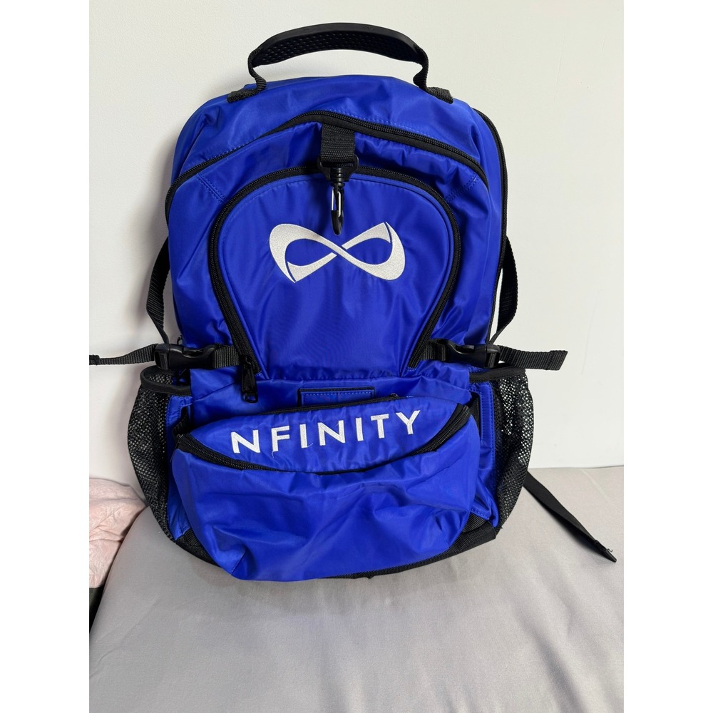 Nfinity Classic Plus Cheer Backpack Royal Blue with Detachable Pouch